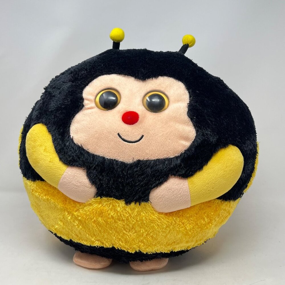 Ty Beanie Ballz Zips Bumble Bee 13" Round Plush Bumblebee - Scuffed Eyes
